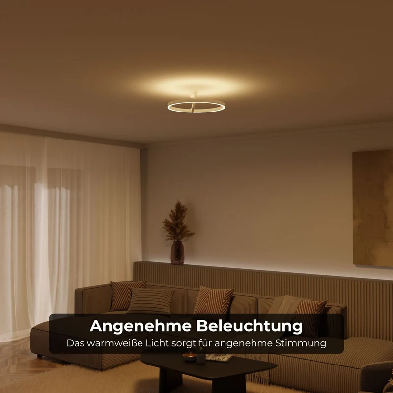 Plafondlamp met up & downlight en warm 2700K licht – Noira