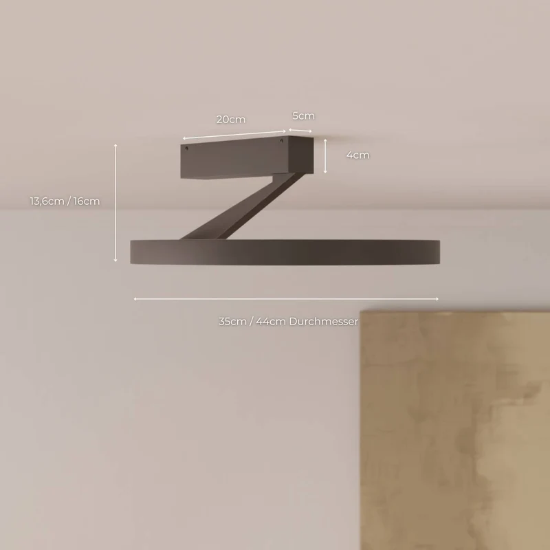 Plafondlamp met up & downlight en warm 2700K licht – Noira