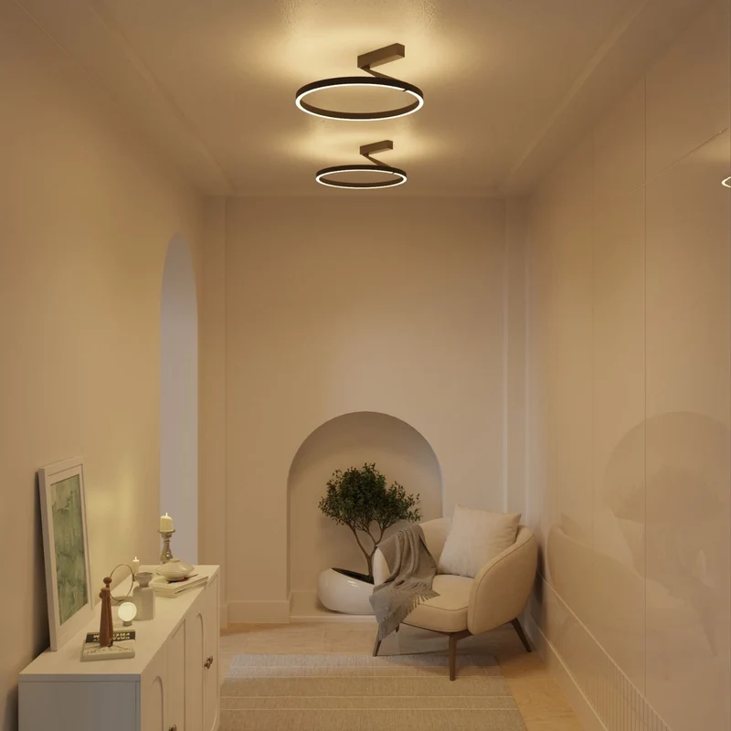 Plafondlamp met up & downlight en warm 2700K licht – Noira