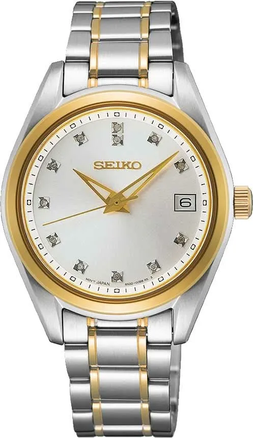 Seiko SUR582P1 Damenuhr • Saphirglas • Bicolor-Design