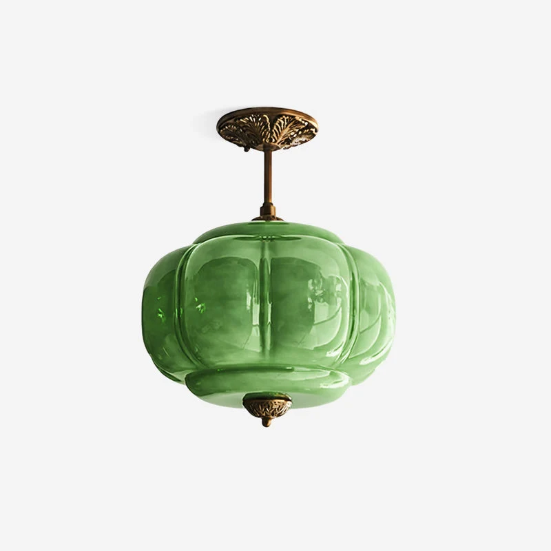 Vintage design plafondlamp van glas – elegante plafondverlichting met metalen details | Sansoti