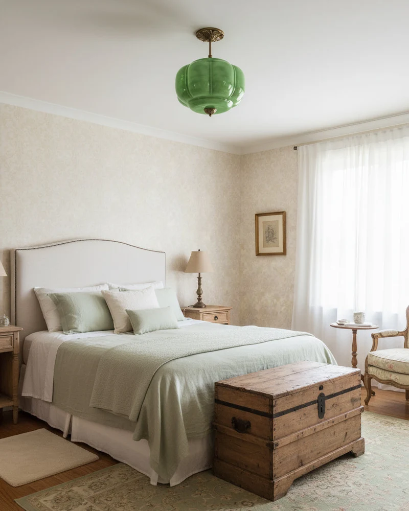 Vintage design plafondlamp van glas – elegante plafondverlichting met metalen details | Sansoti