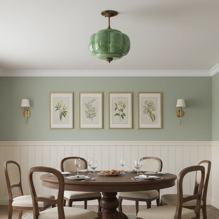 Vintage design plafondlamp van glas – elegante plafondverlichting met metalen details | Sansoti