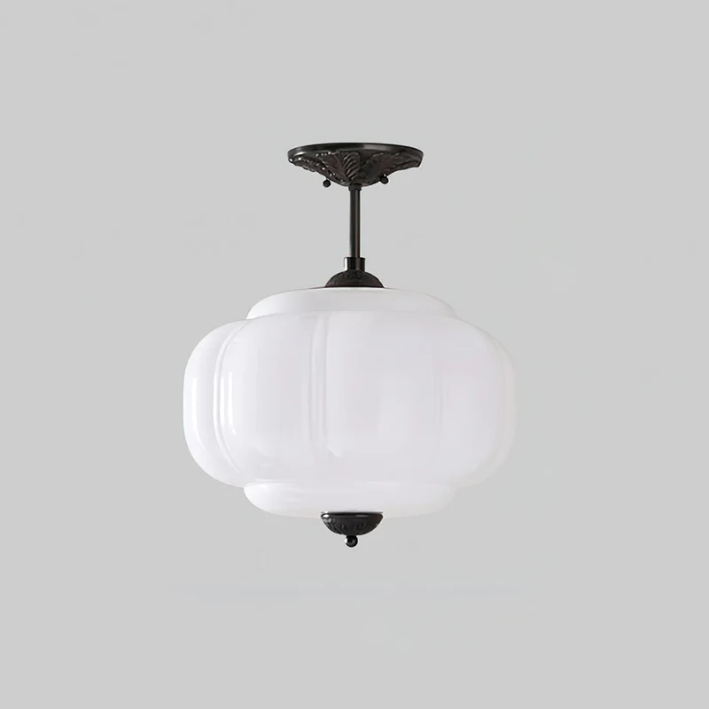 Vintage design plafondlamp van glas – elegante plafondverlichting met metalen details | Sansoti