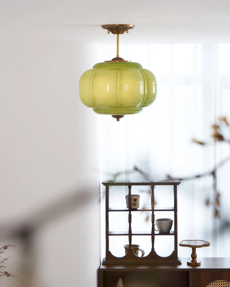 Vintage design plafondlamp van glas – elegante plafondverlichting met metalen details | Sansoti