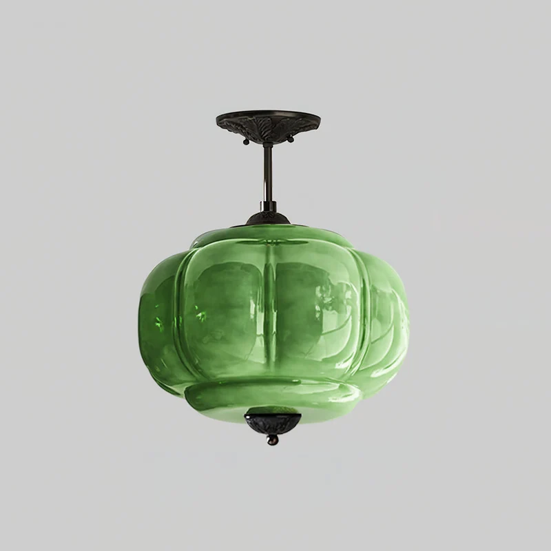 Vintage design plafondlamp van glas – elegante plafondverlichting met metalen details | Sansoti