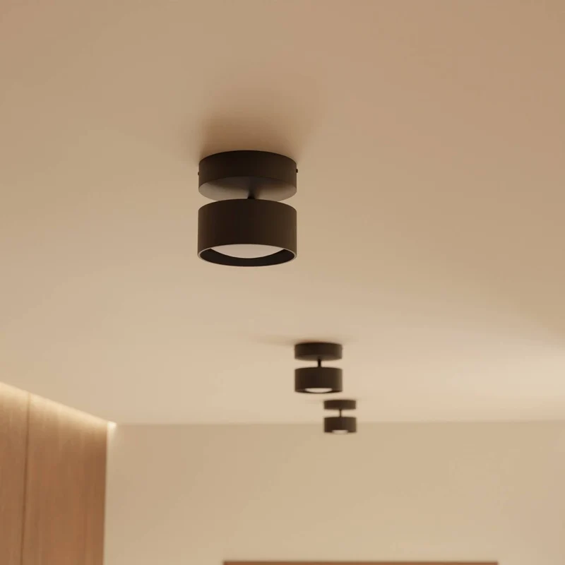 LED Plafondlamp Cilinder Up Downlight Aluminium Zwart Wand- en Plafondverlichting Moderne Verlichting Gang Slaapkamer Woonkamer | Sansoti