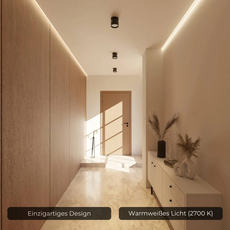 LED Plafondlamp Cilinder Up Downlight Aluminium Zwart Wand- en Plafondverlichting Moderne Verlichting Gang Slaapkamer Woonkamer | Sansoti