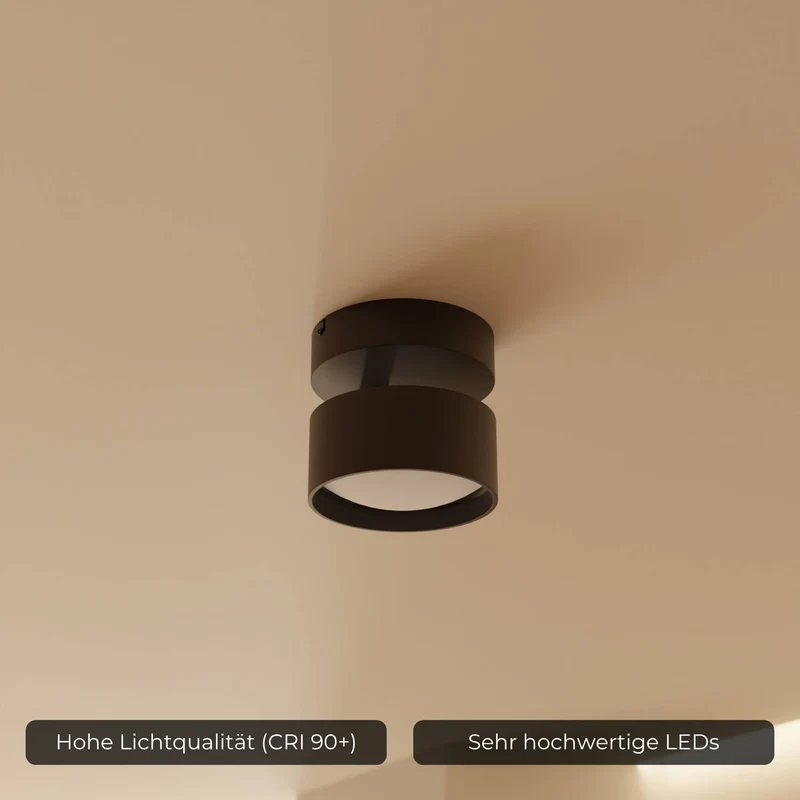 LED Plafondlamp Cilinder Up Downlight Aluminium Zwart Wand- en Plafondverlichting Moderne Verlichting Gang Slaapkamer Woonkamer | Sansoti