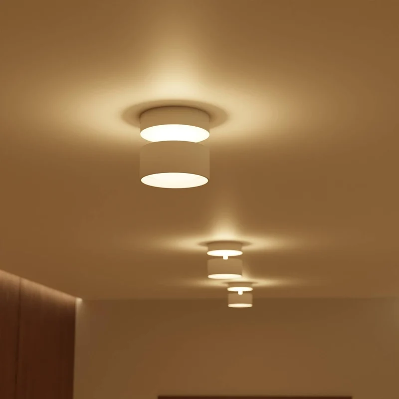 LED Plafondlamp Cilinder Up Downlight Aluminium Zwart Wand- en Plafondverlichting Moderne Verlichting Gang Slaapkamer Woonkamer | Sansoti