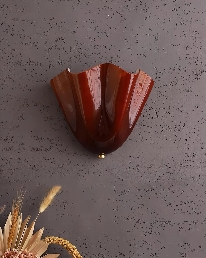 Design Wandlamp van Handgeblazen Glas – Sculpturale Wandverlichting voor Modern Interieur