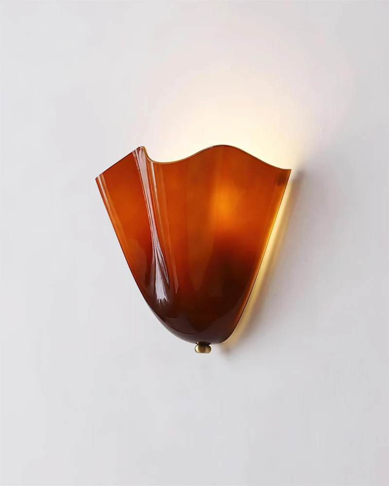 Design Wandlamp van Handgeblazen Glas – Sculpturale Wandverlichting voor Modern Interieur
