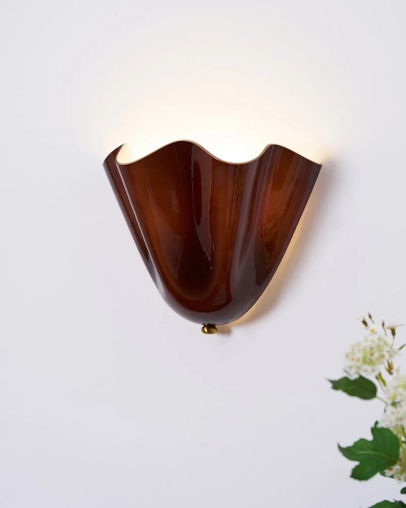 Design Wandlamp van Handgeblazen Glas – Sculpturale Wandverlichting voor Modern Interieur