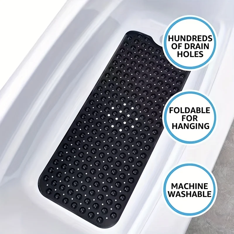 Antislip Badmat XL voor Douche en Bad – Extra Lange Veiligheidsbadmat met Zuignappen | Sansoti