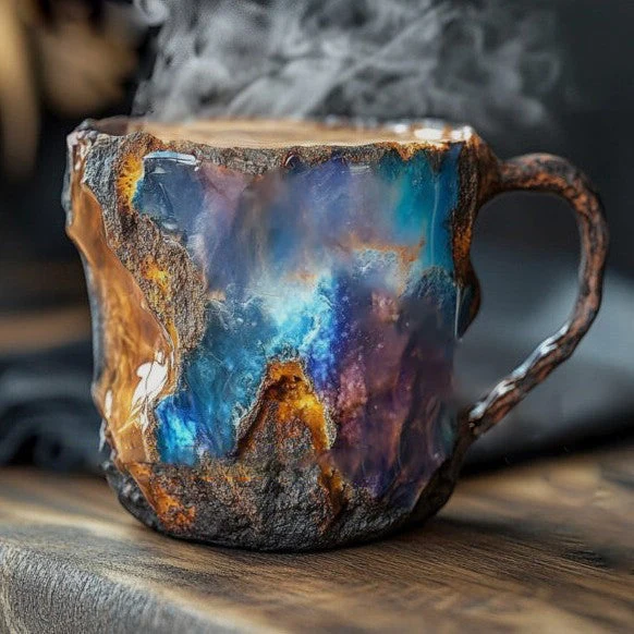 Design Drinkbeker met Kristalstructuur – Luxe Kop voor Koffie, Thee & Koude Dranken | Sansoti