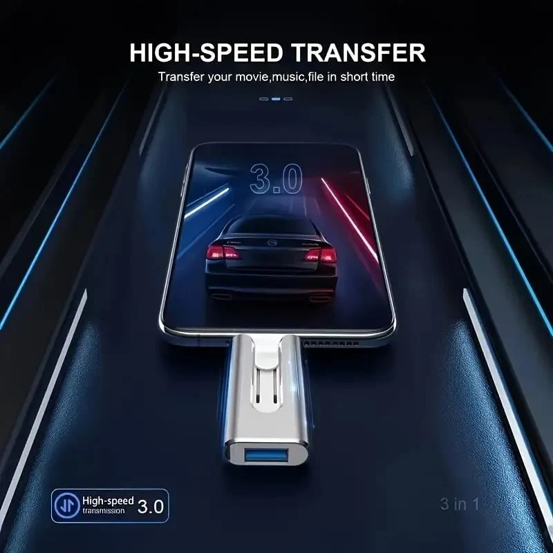 USB Stick 256GB Metaal USB 3.0 80 MB/s Compact 40 Gram Vier Kleuren | Sansoti