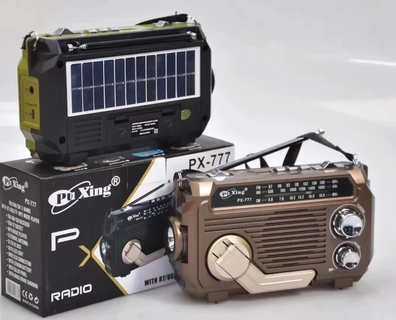 Multifunctionele noodradio op zonne-energie met handdynamo – voor outdoor en thuisgebruik