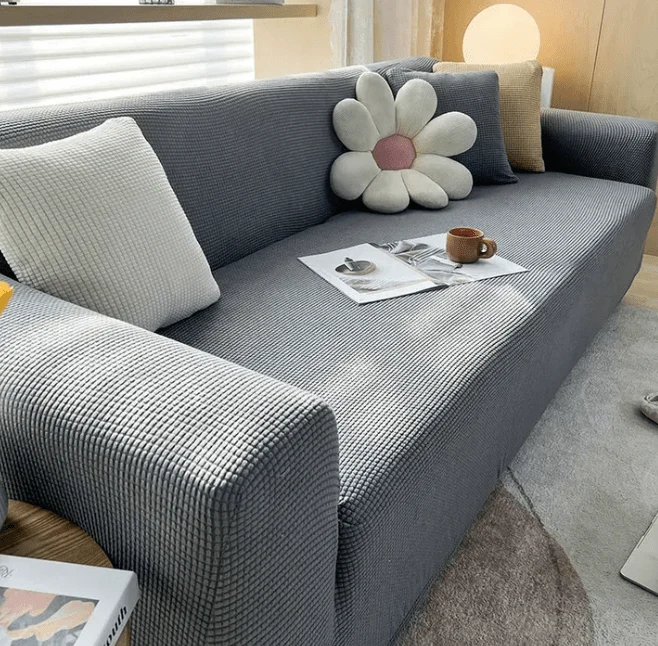 Bankbeschermer met Antislip – Luxe Geribde Bankhoes voor Bescherming & Comfort | Sansoti