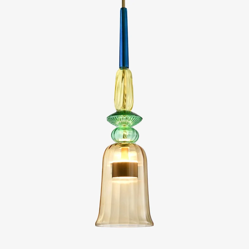 LED Design Hanglamp met Gekleurd Glas – Moderne Energiezuinige Verlichting