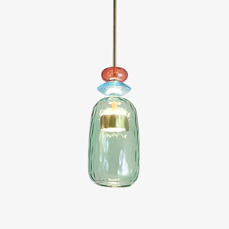 LED Design Hanglamp met Gekleurd Glas – Moderne Energiezuinige Verlichting