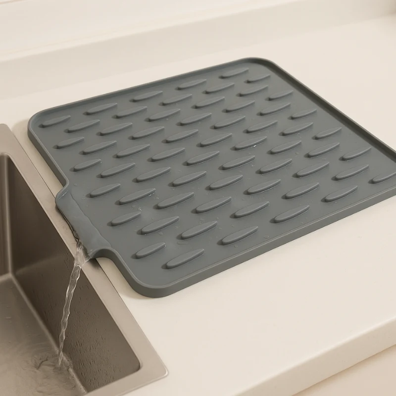 Siliconen Afvoer- & Droogmat voor de Keuken – Hittebestendig, Antislip & Snel Droog | Multifunctionele Afdruipmat | Sansoti