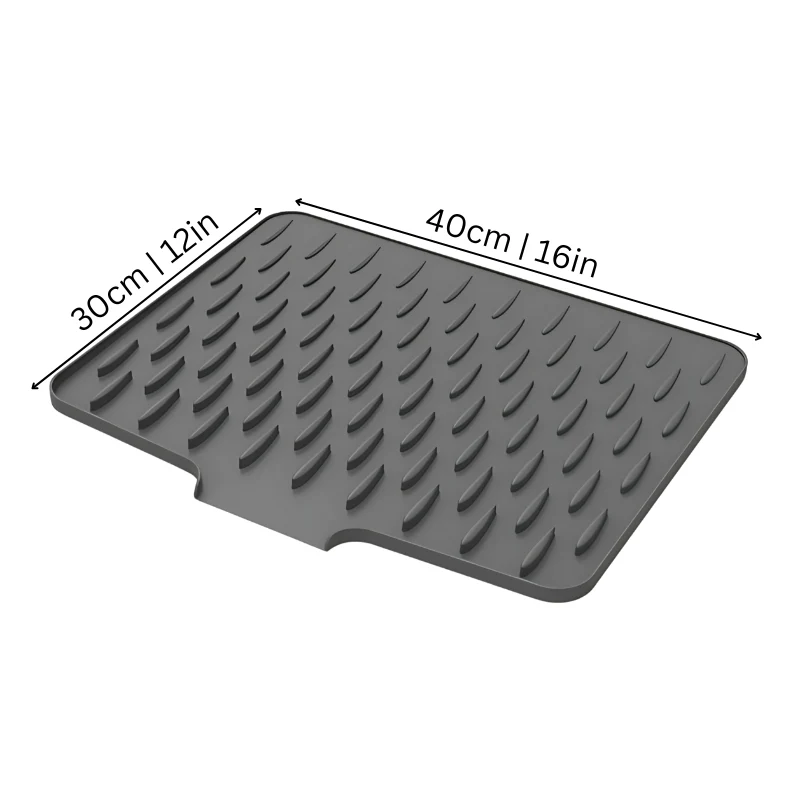 Siliconen Afvoer- & Droogmat voor de Keuken – Hittebestendig, Antislip & Snel Droog | Multifunctionele Afdruipmat | Sansoti