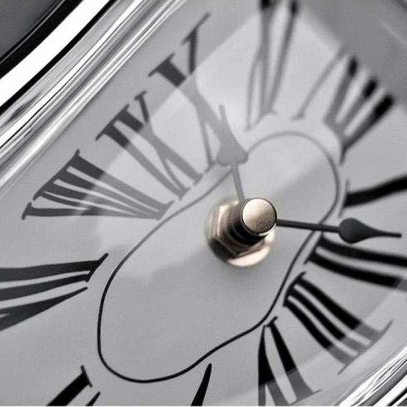 Smeltende Klok Wandklok Surrealistische Klok Dripping Clock Salvador Dali Stijl Moderne Wanddecoratie Zwart Zilver Goud Kunstobject Woonkamer Decoratie | Sansoti