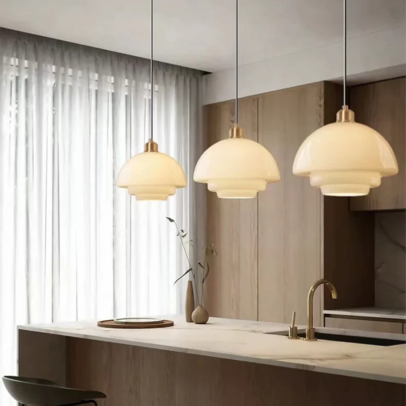 Hanglamp Glas E27 Goud Rond Woonkamer Eettafel Keuken Organisch Design Sfeerverlichting Modern Interieur | Sansoti