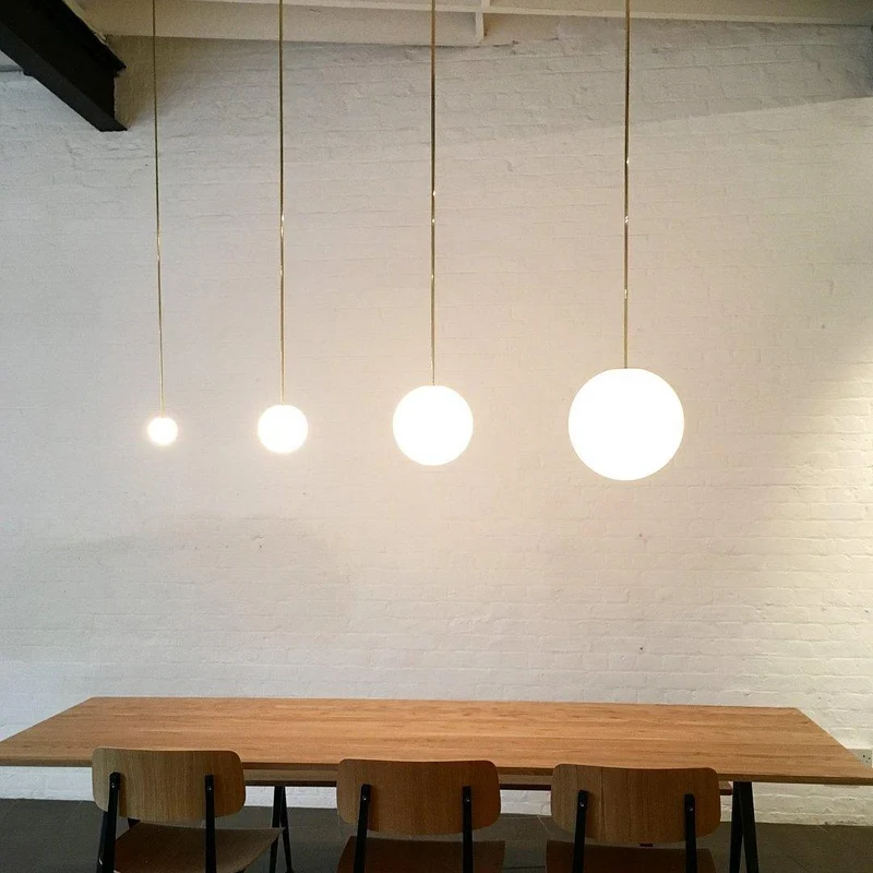 Hanglamp Messing Melkglas Plafond Minimalistisch Modern Scandinavisch Hal Eettafel Nachtkastje | Sansoti