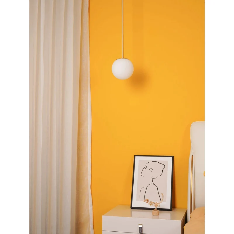 Hanglamp Messing Melkglas Plafond Minimalistisch Modern Scandinavisch Hal Eettafel Nachtkastje | Sansoti