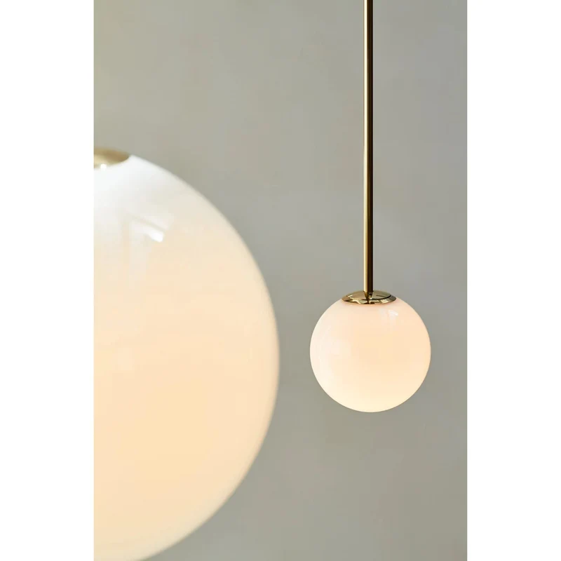 Hanglamp Messing Melkglas Plafond Minimalistisch Modern Scandinavisch Hal Eettafel Nachtkastje | Sansoti