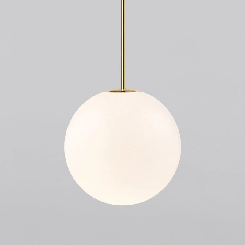 Hanglamp Messing Melkglas Plafond Minimalistisch Modern Scandinavisch Hal Eettafel Nachtkastje | Sansoti
