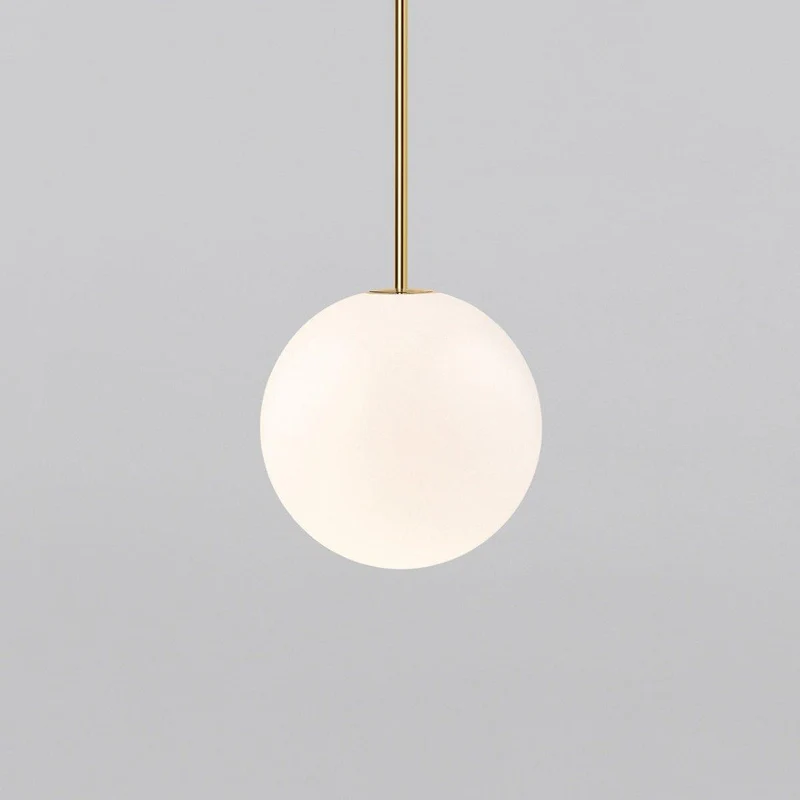 Hanglamp Messing Melkglas Plafond Minimalistisch Modern Scandinavisch Hal Eettafel Nachtkastje | Sansoti