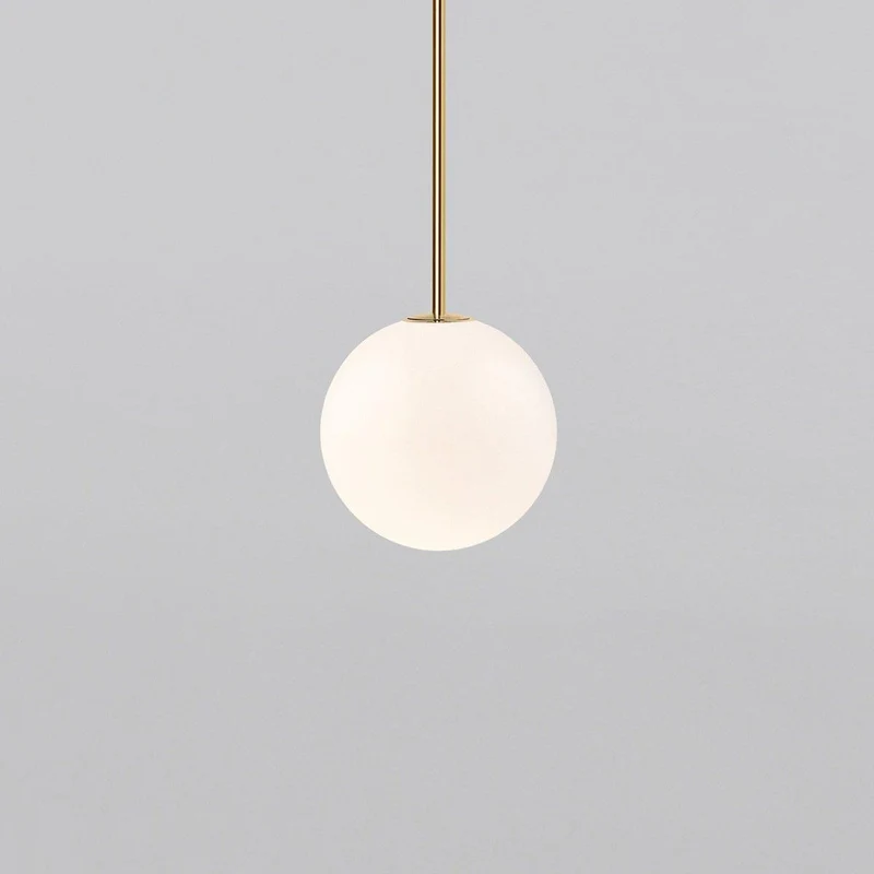 Hanglamp Messing Melkglas Plafond Minimalistisch Modern Scandinavisch Hal Eettafel Nachtkastje | Sansoti