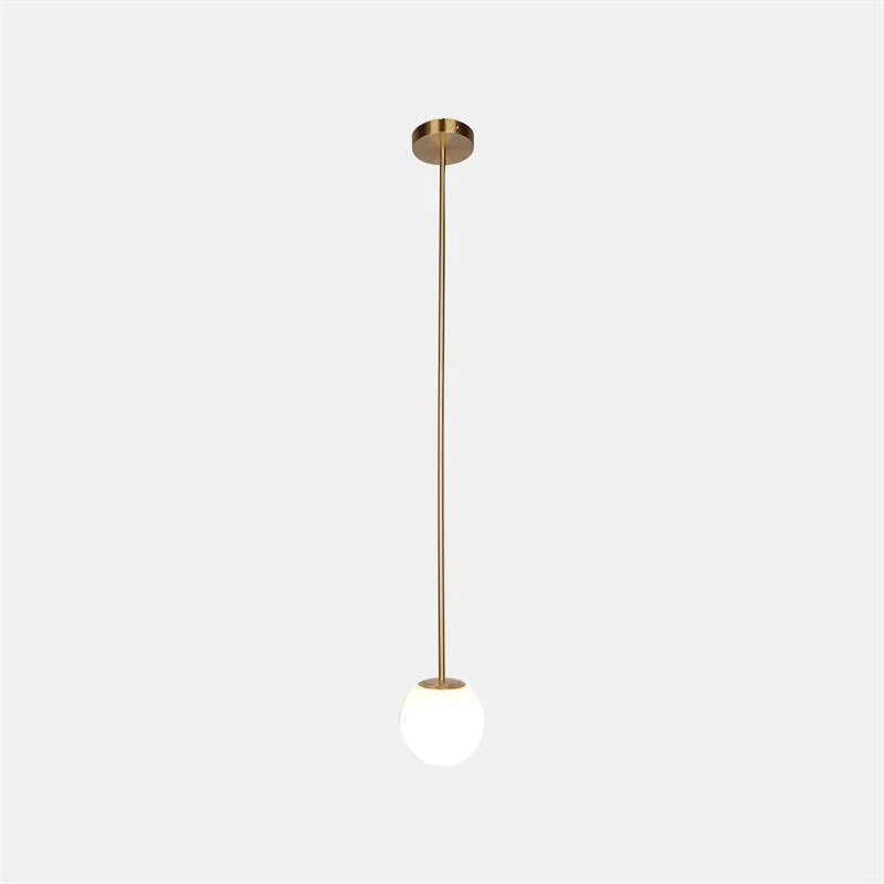 Hanglamp Messing Melkglas Plafond Minimalistisch Modern Scandinavisch Hal Eettafel Nachtkastje | Sansoti