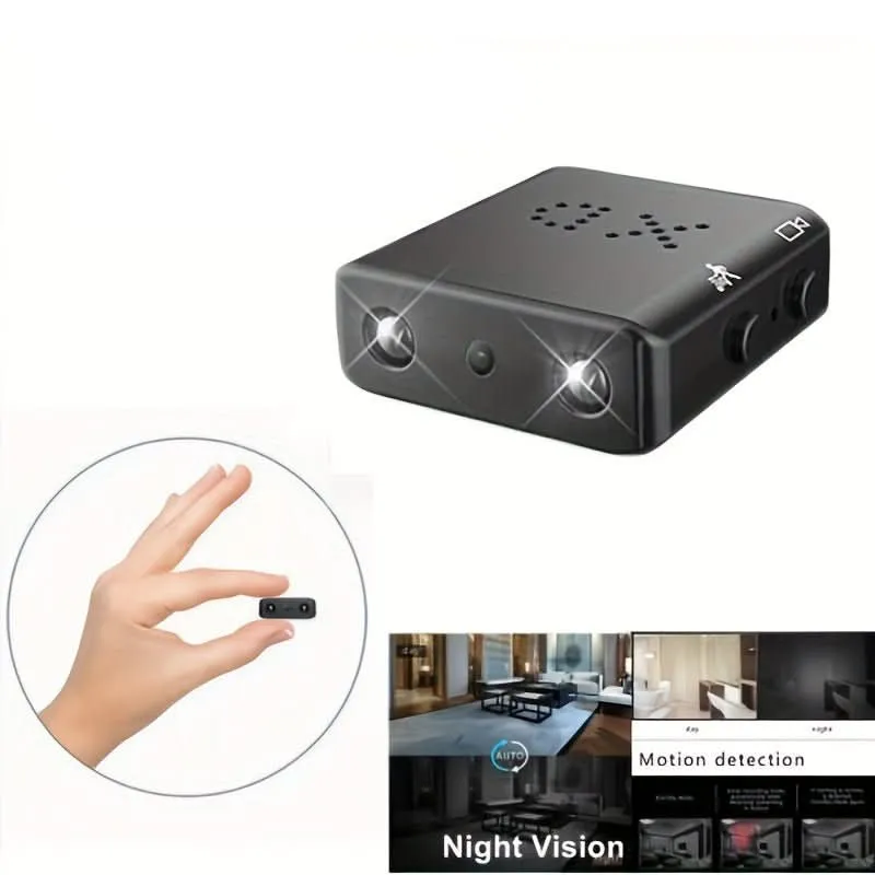 Compacte Full HD Beveiligingscamera met Nachtzicht en Bewegingsdetectie Binnen Buiten voor Huis Kantoor | Sansoti