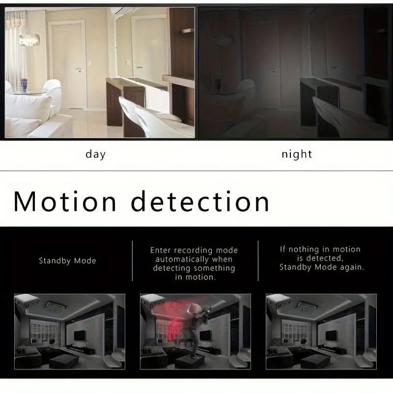 Compacte Full HD Beveiligingscamera met Nachtzicht en Bewegingsdetectie Binnen Buiten voor Huis Kantoor | Sansoti