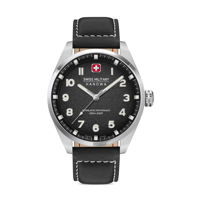 Swiss Military Hanowa Greyhound SMWGA0001505 Herren Armbanduhr Schwarz • Saphirglas • 10 Bar Wasserdicht