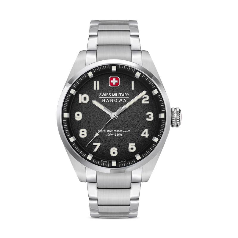 Swiss Military Hanowa Greyhound SMWGA0001505 Herren Armbanduhr Schwarz • Saphirglas • 10 Bar Wasserdicht