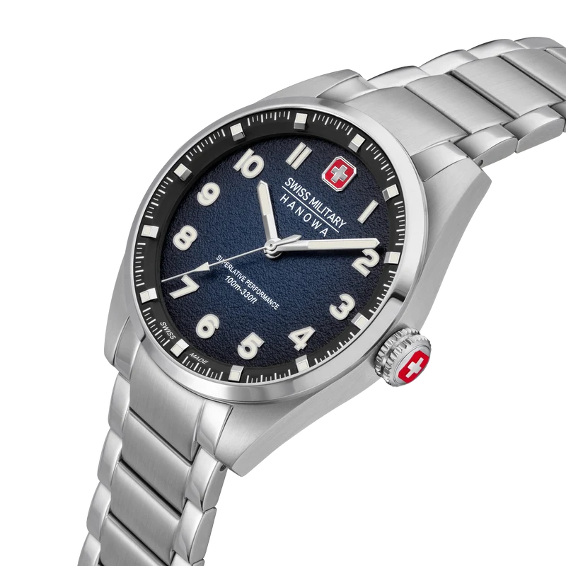 Swiss Military Hanowa Greyhound SMWGA0001505 Herren Armbanduhr Schwarz • Saphirglas • 10 Bar Wasserdicht