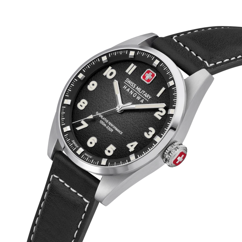 Swiss Military Hanowa Greyhound SMWGA0001505 Herren Armbanduhr Schwarz • Saphirglas • 10 Bar Wasserdicht