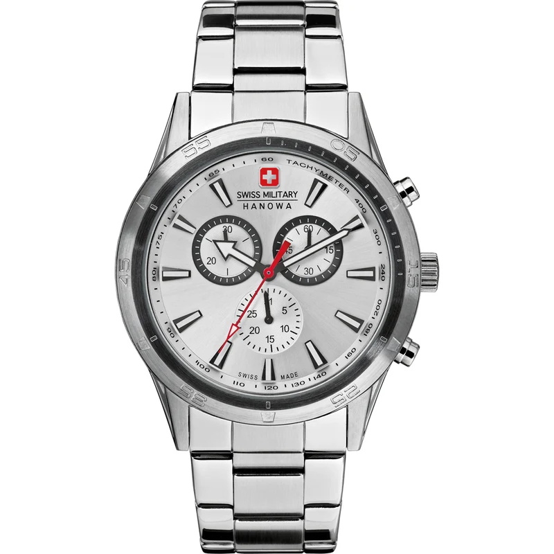 Swiss Military Hanowa Land 06-8041.04.001 Herren Armbanduhr Schwarz • Edelstahlgehäuse • Quarzwerk