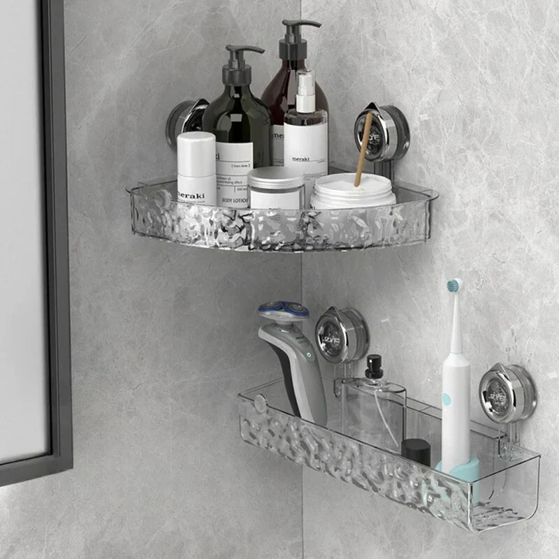 Badkamer Hoekrek met Zuignap – Zonder Boren | Sterk, Ruimtebesparend Eckrek voor Douche & Badkamer | Sansoti