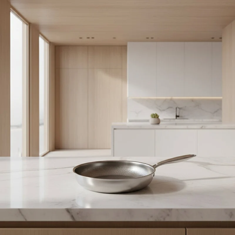 Titanium Koekenpan met Gehamerde Antiaanbaklaag – Inductiegeschikt & Voor Dagelijks Koken | Sansoti