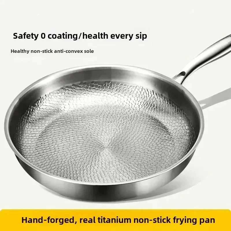 Titanium Koekenpan met Gehamerde Antiaanbaklaag – Inductiegeschikt & Voor Dagelijks Koken | Sansoti
