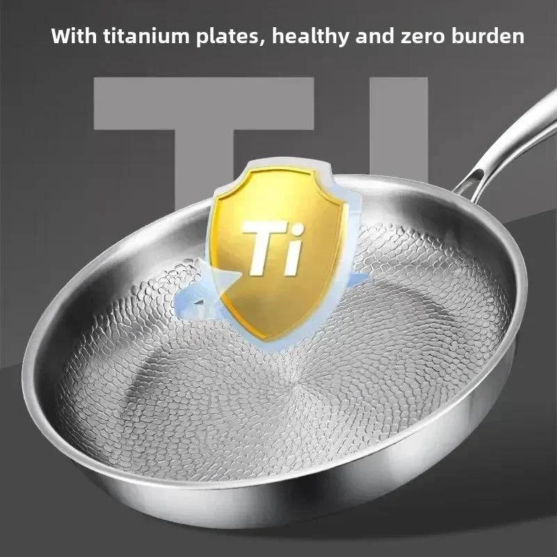 Titanium Koekenpan met Gehamerde Antiaanbaklaag – Inductiegeschikt & Voor Dagelijks Koken | Sansoti
