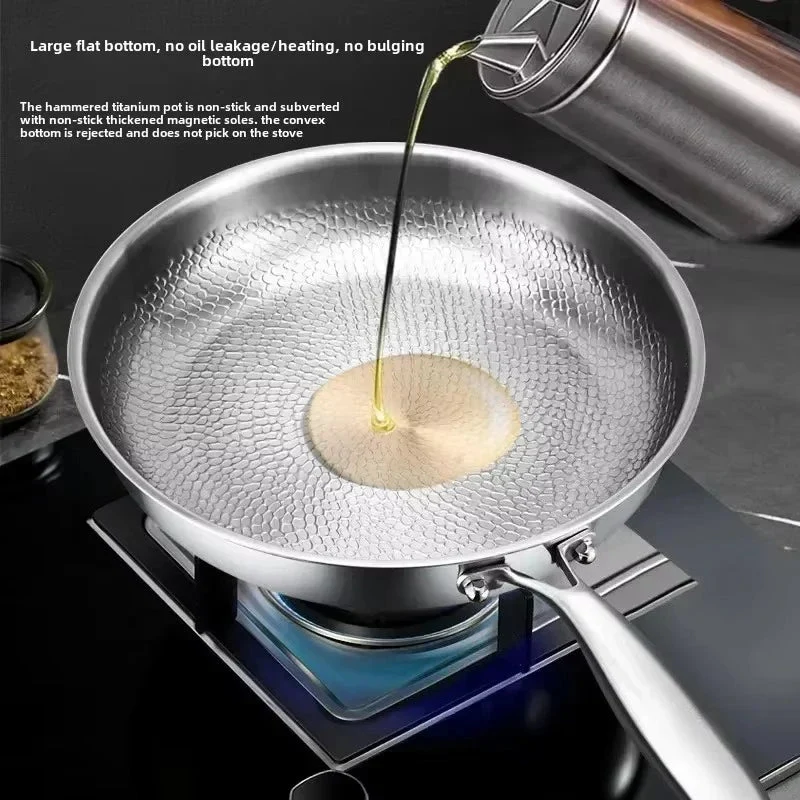 Titanium Koekenpan met Gehamerde Antiaanbaklaag – Inductiegeschikt & Voor Dagelijks Koken | Sansoti