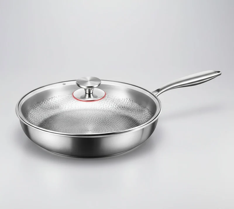 Titanium Koekenpan met Gehamerde Antiaanbaklaag – Inductiegeschikt & Voor Dagelijks Koken | Sansoti