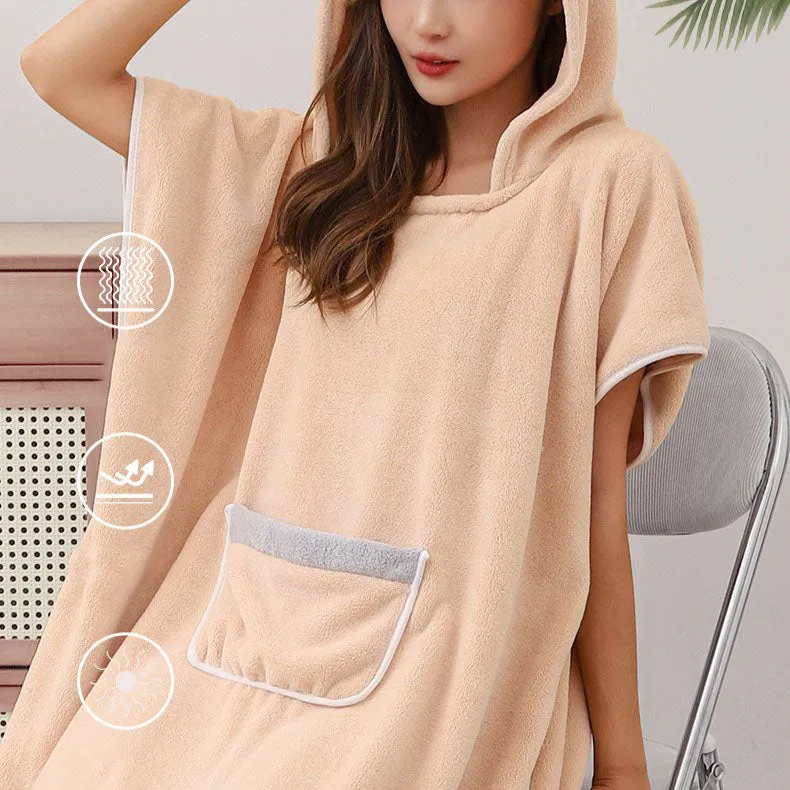 Praktische Badjas met Capuchon – Zacht & Warm | Comfortabele Badjas voor Thuis, Na Douchen & Ontspannen | Sansoti
