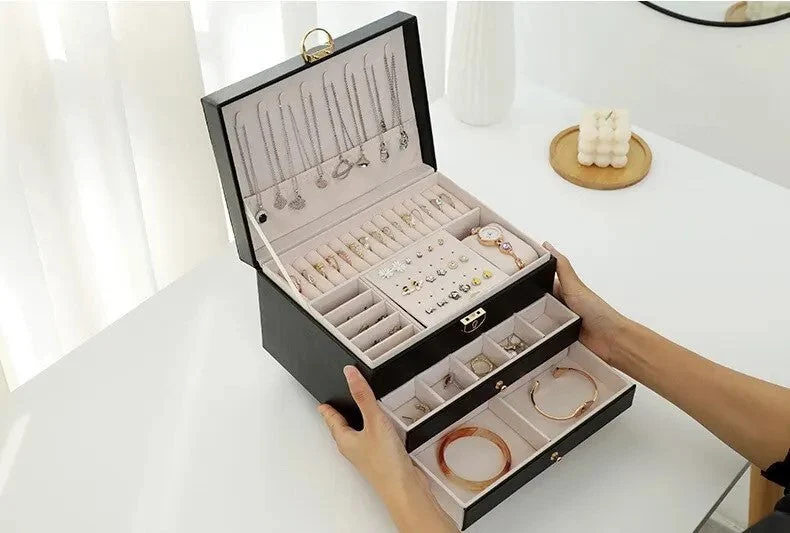 Luxe Sieradendoos met Meerdere Lagen – Elegante Opbergbox voor Sieraden | Sansoti